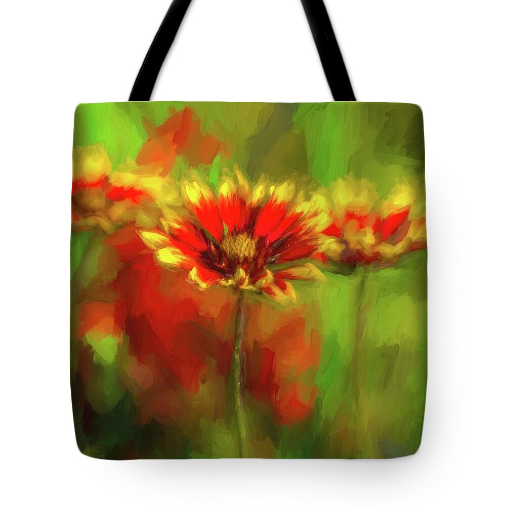 Nature Tote Bag featuring the photograph Abstract Wildflowers by Linda Shannon Morgan