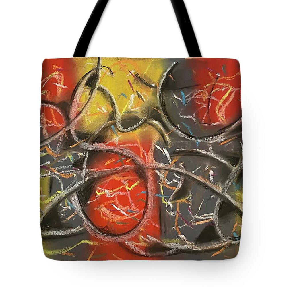Abstract Tote Bag featuring the pastel Abstract XVI by Crystal Stagg