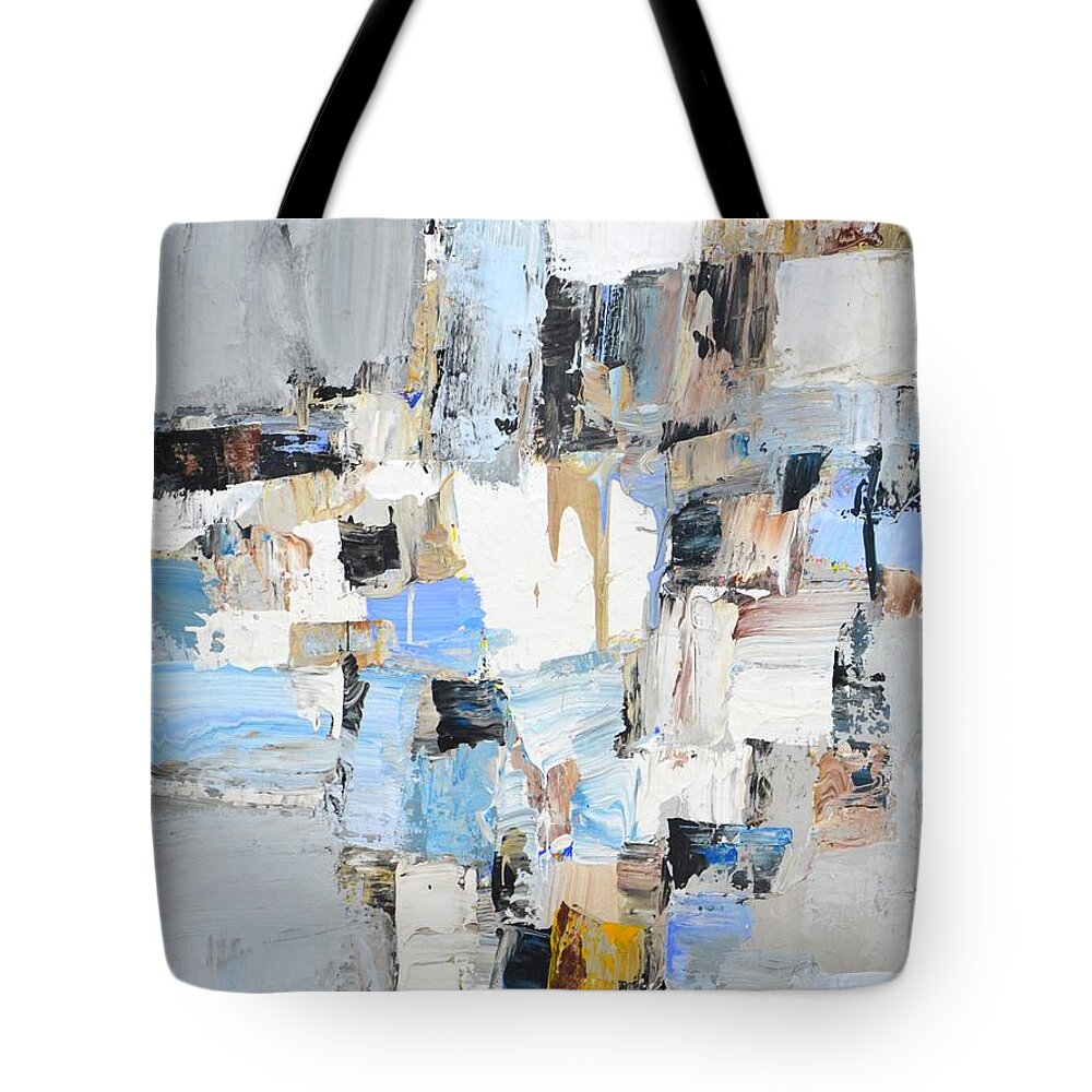 Abstraction Tote Bag featuring the painting Abstraction 104. by Iryna Kastsova