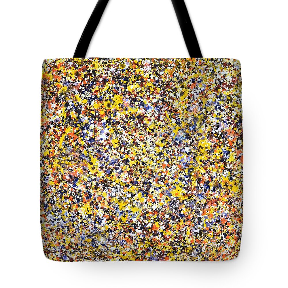 Expression Tote Bag featuring the painting 	Abstraction squared. by Iryna Kastsova