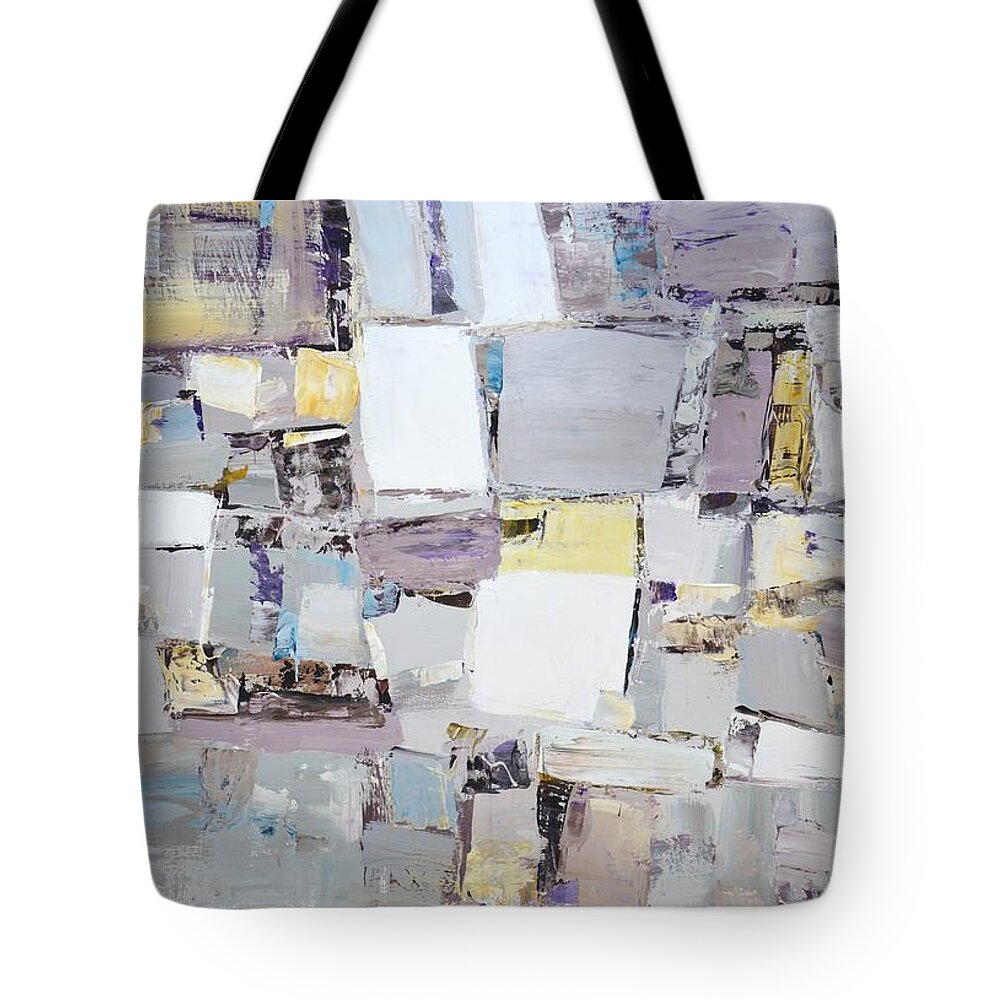 Abstraction Tote Bag featuring the painting Abstraction Tokyo by Iryna Kastsova