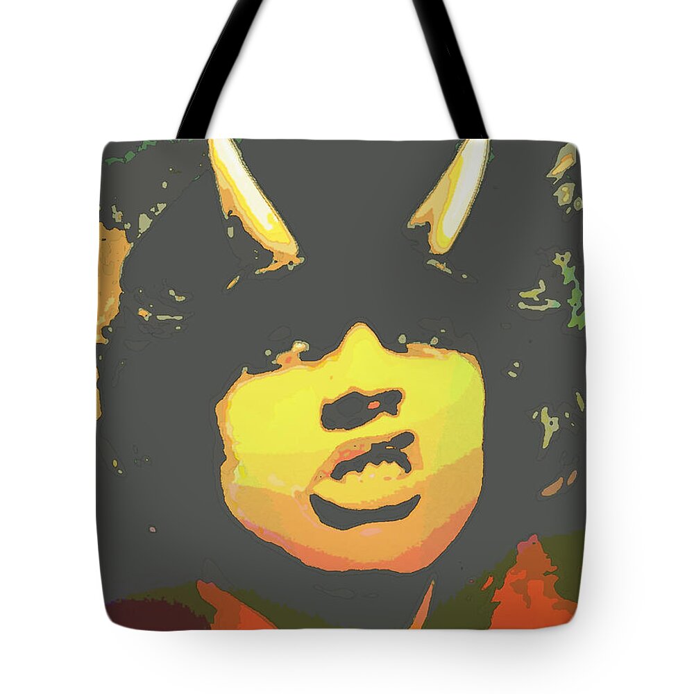 Acdc Tote Bag featuring the digital art AC/DC Retro Pop Art Poster by Christina Rick