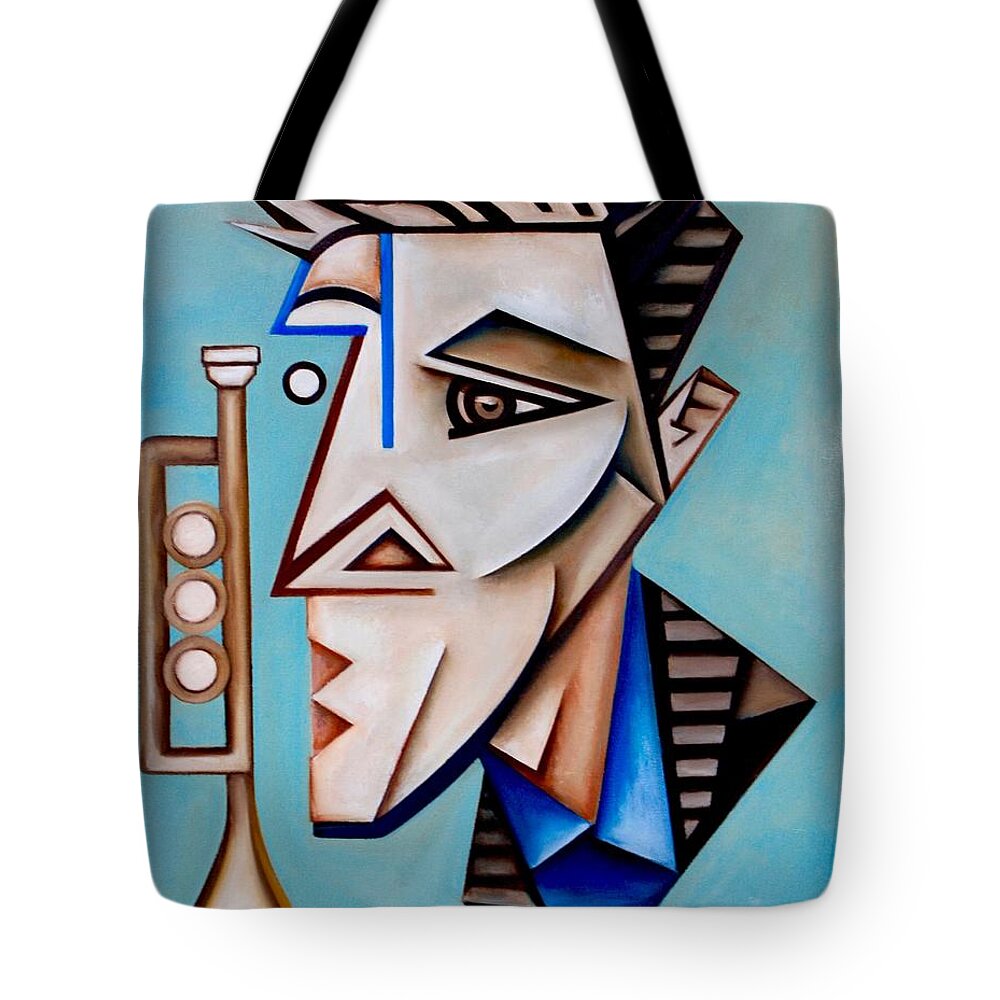 Jazz Tote Bag featuring the painting Academician Jazz/ a portrait of Thomas Heflin by Martel Chapman