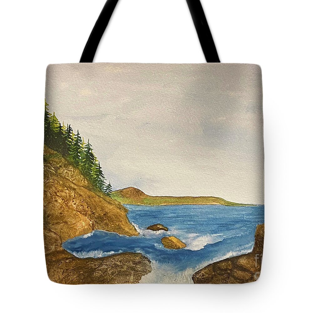 Acadia Tote Bag featuring the painting Acadia by Lisa Neuman
