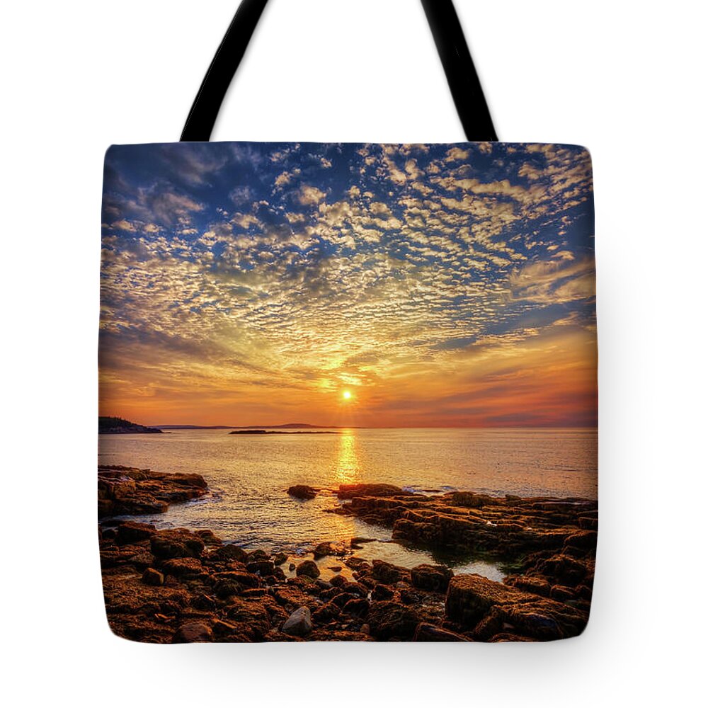 Acadia National Park Tote Bag featuring the photograph Acadia Sunrise 34a6832 by Greg Hartford