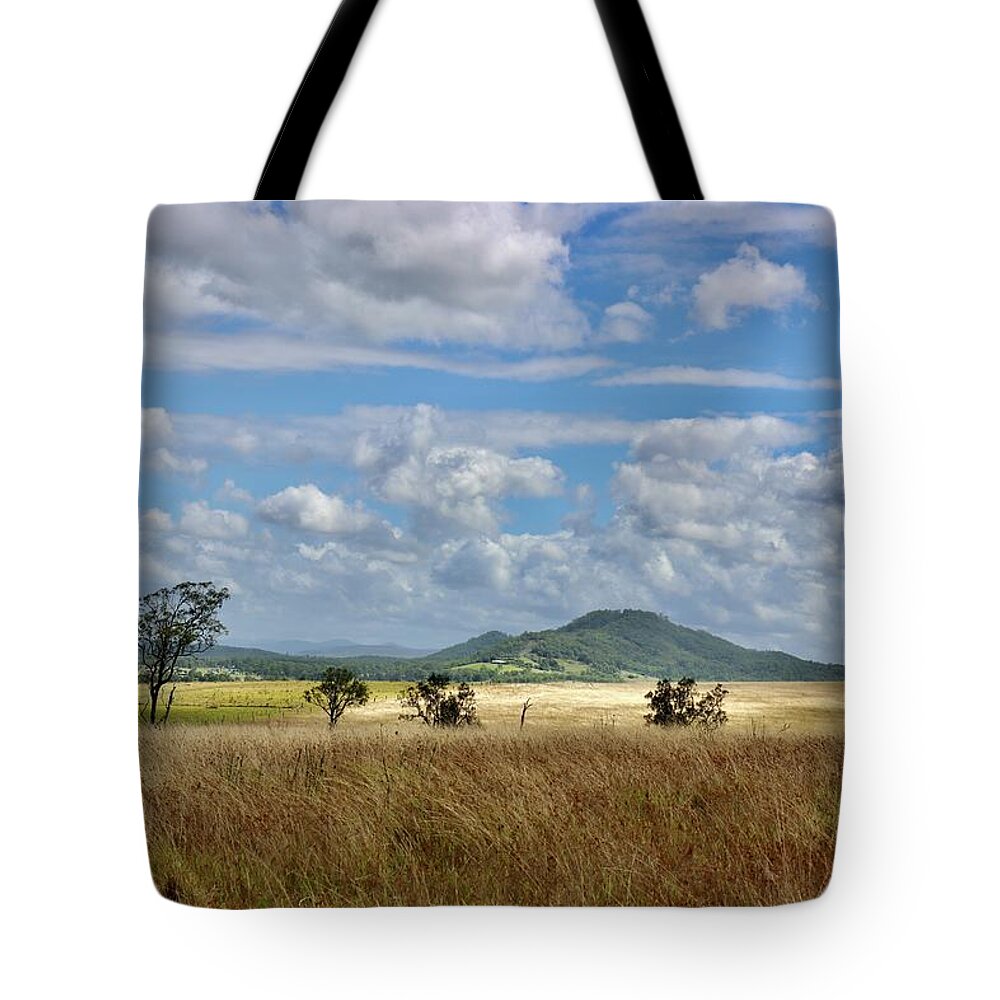 Farm Tote Bag featuring the photograph Across the Paddock by Sarah Lilja