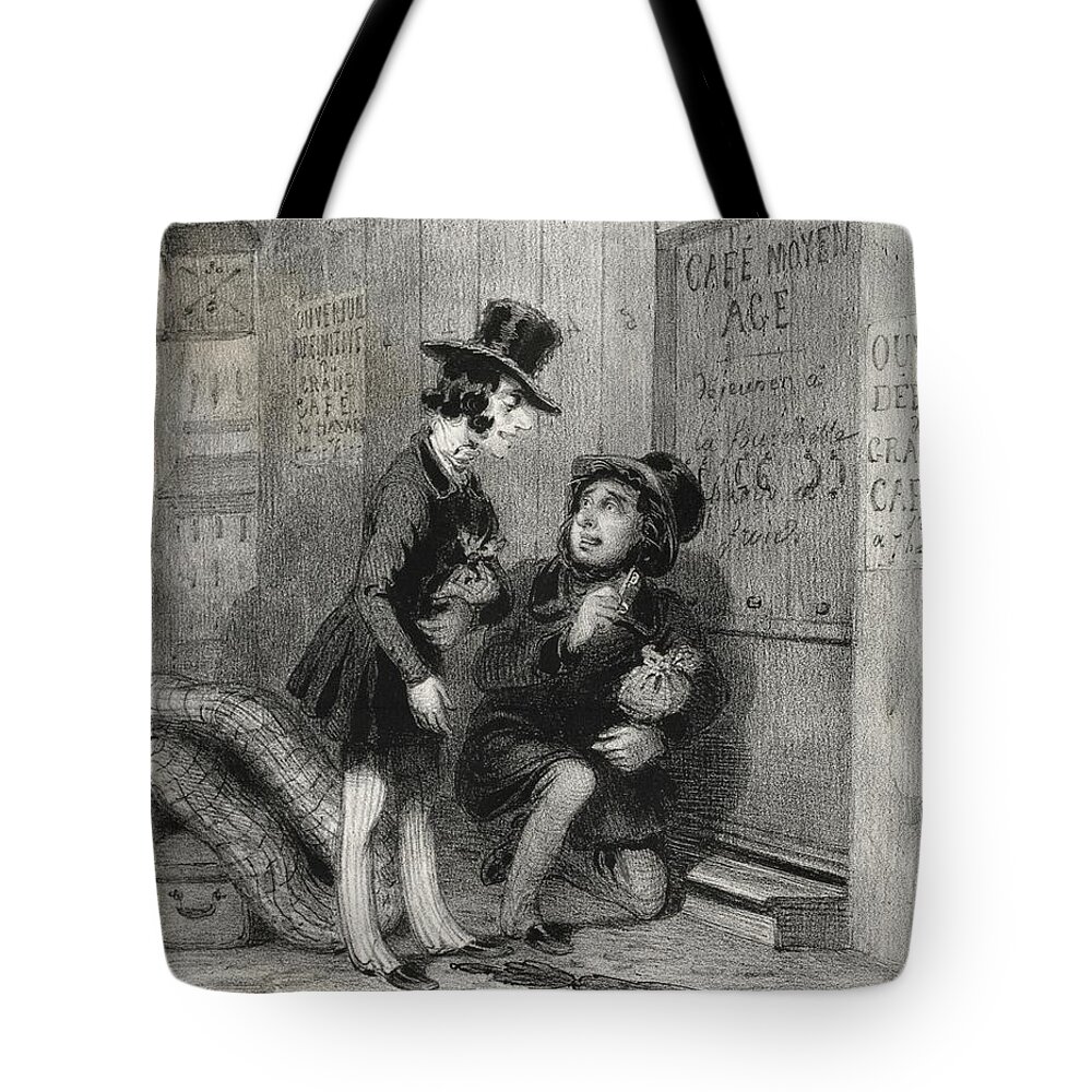 Act U A Lites Di Tes Do Nc Dit Es Do Nc Celeste 1841  French Tote Bag featuring the painting Act u a lites Di tes do nc dit es do nc celeste 1841  French, 1831 tp 1870 by MotionAge Designs