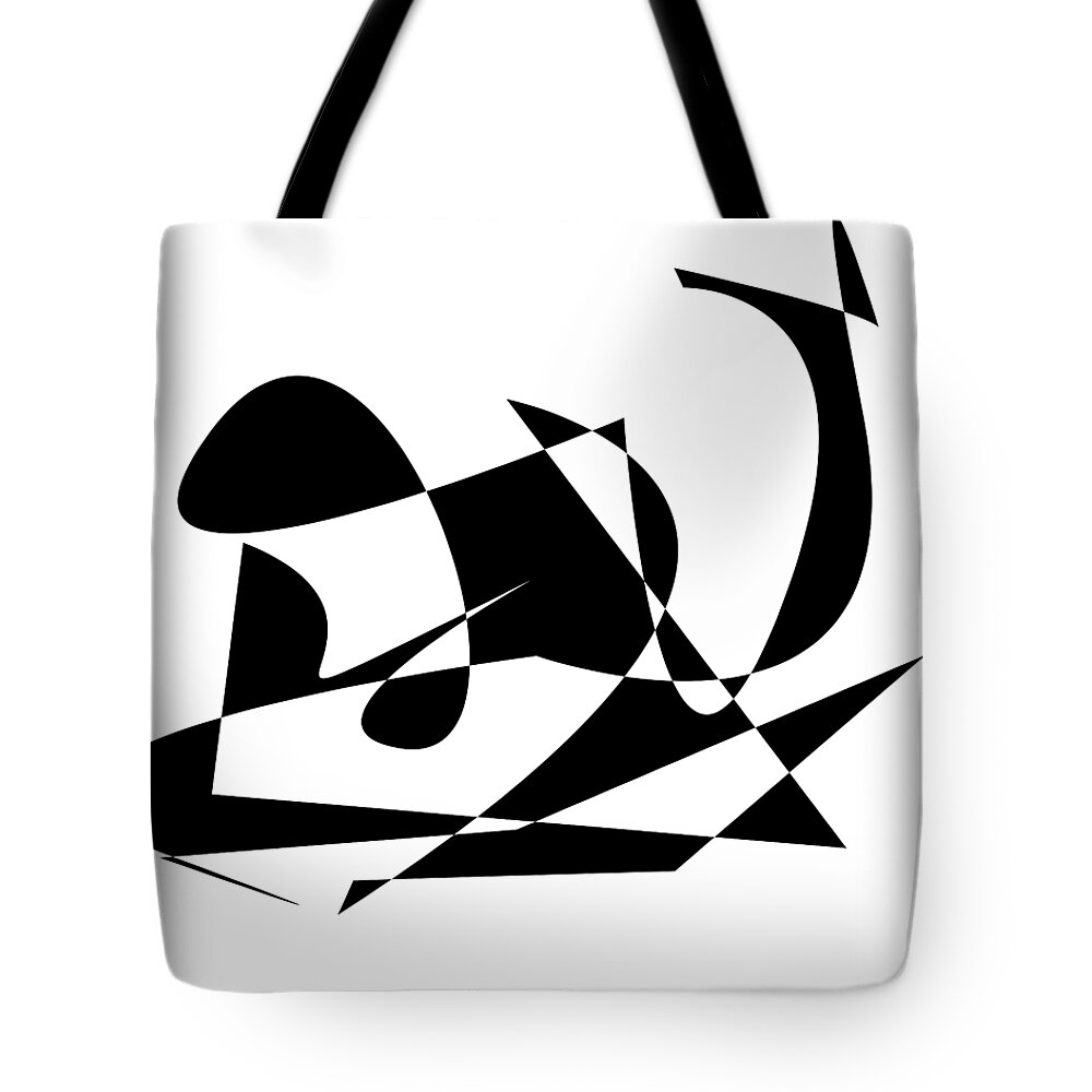 Abstract In The Living Room Tote Bag featuring the digital art Action Hero by David Bridburg