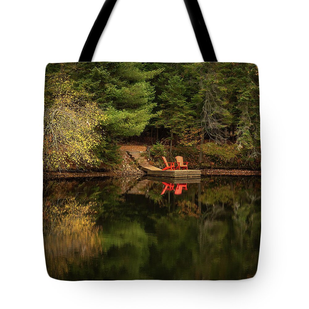 Adk Tote Bag featuring the photograph Adirondack Red by Rod Best