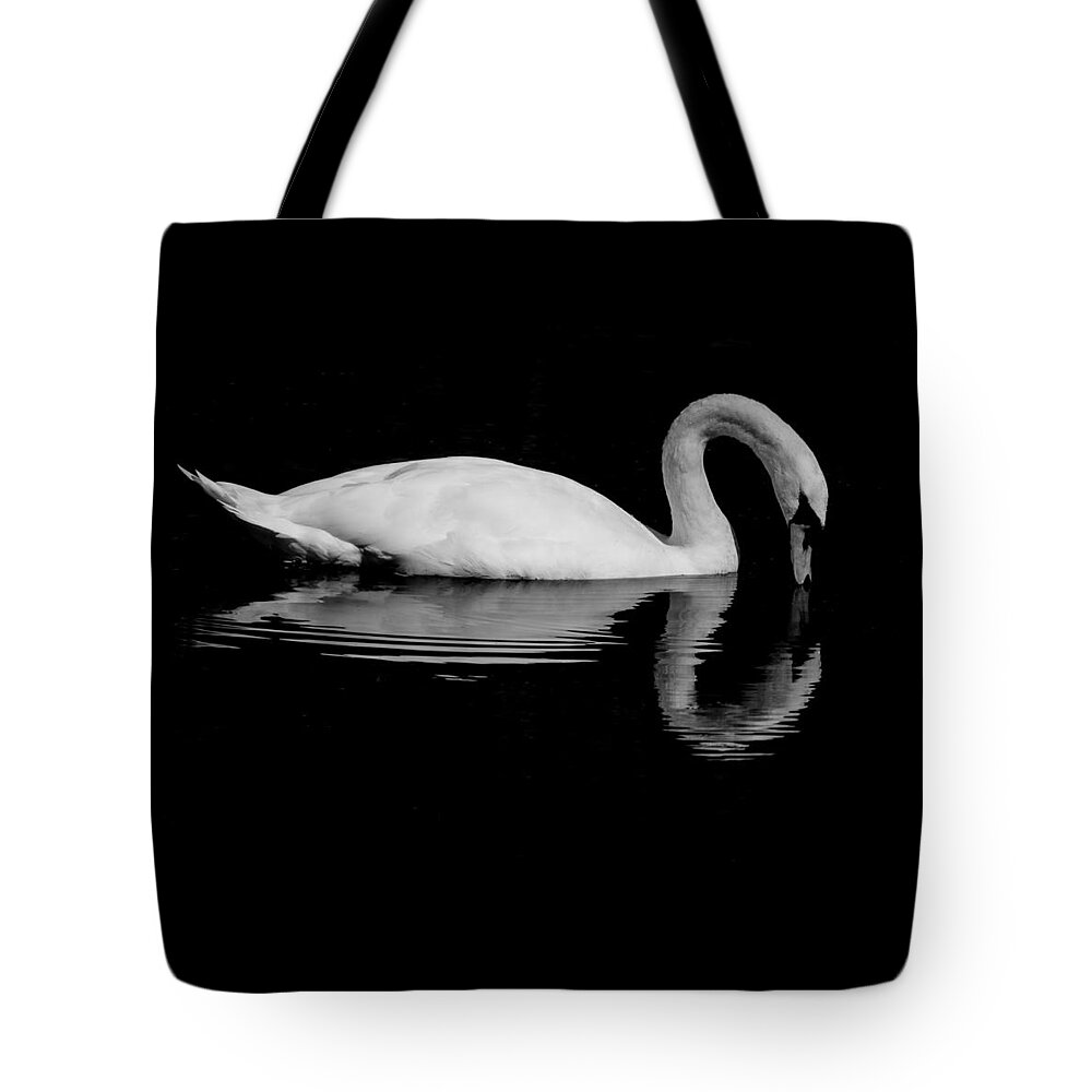 Mute Swan Tote Bag featuring the photograph Alone or Lonely by Linda Bonaccorsi