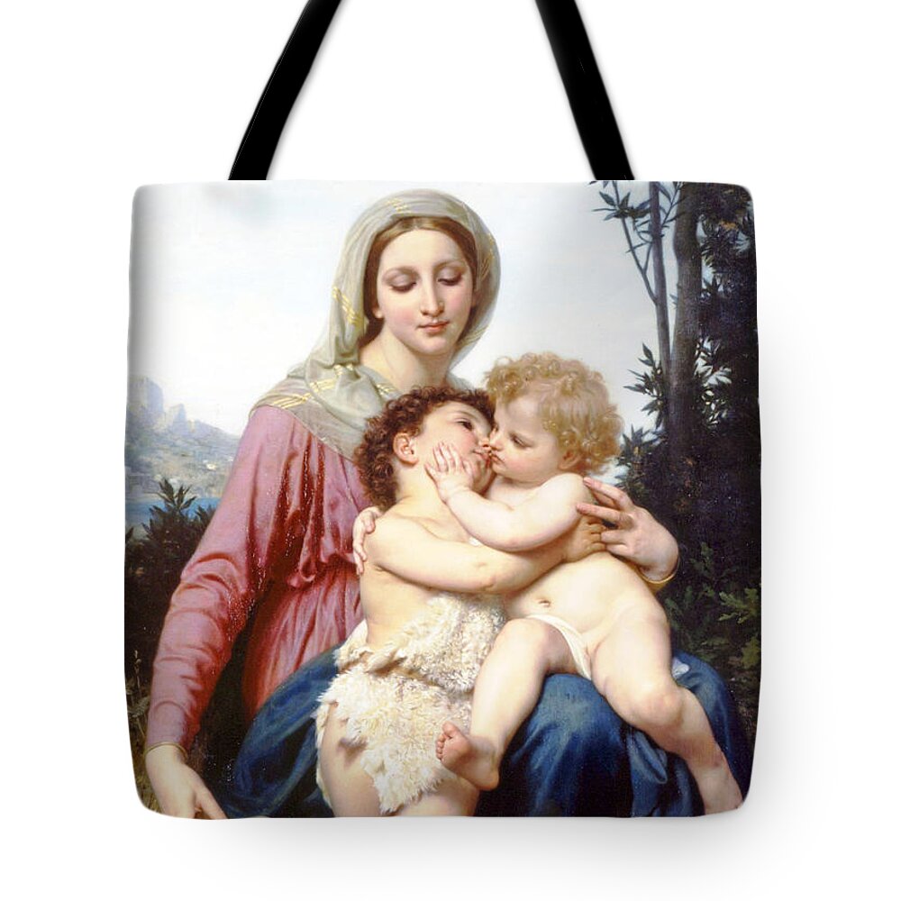 Adolphe Tote Bag featuring the photograph Adolphe William Holy Family 1863 by Munir Alawi