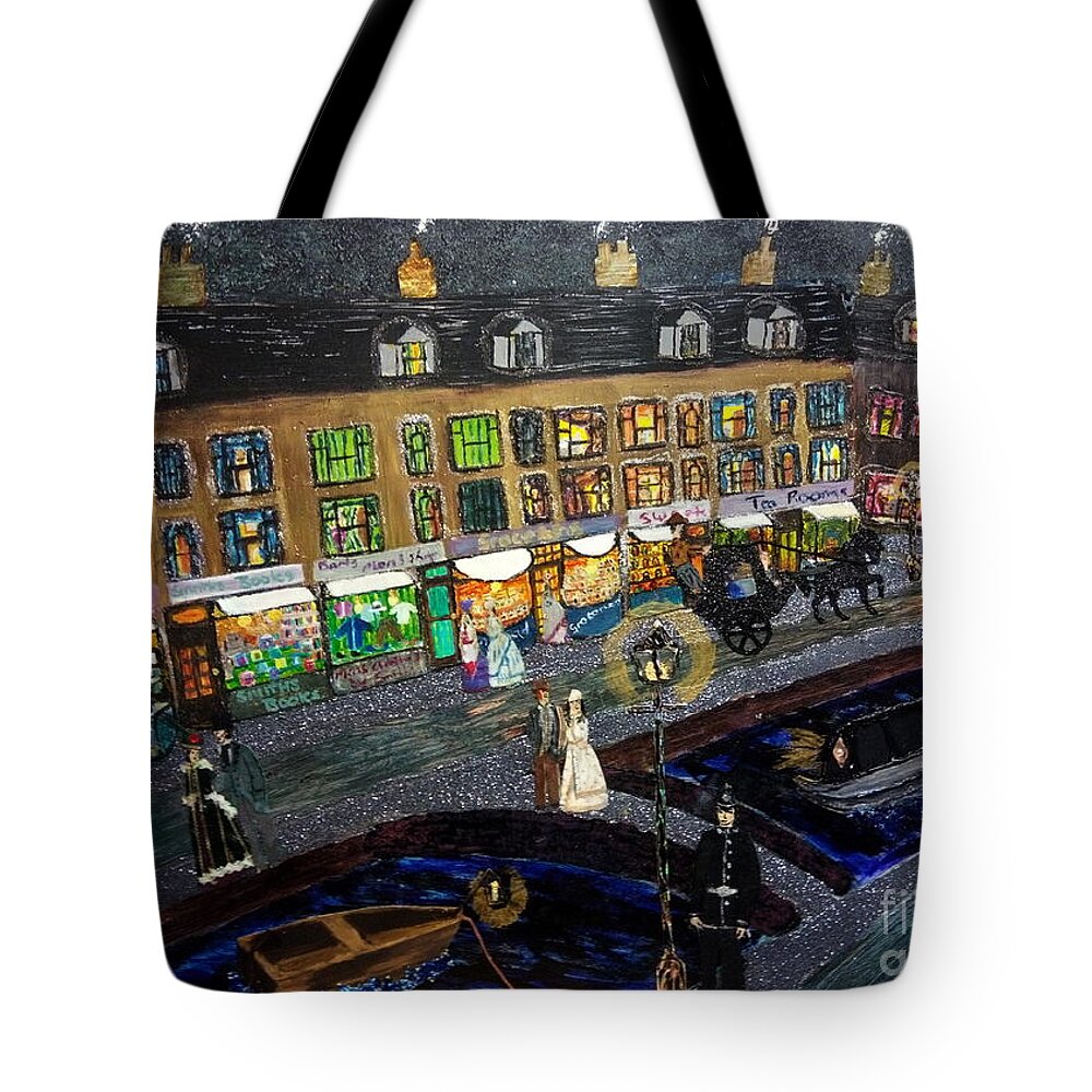 History Tote Bag featuring the mixed media Adrift by David Westwood