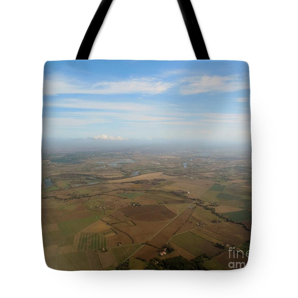 Aerial Tote Bag featuring the photograph Aerial French Countryside IX by Aisha Isabelle