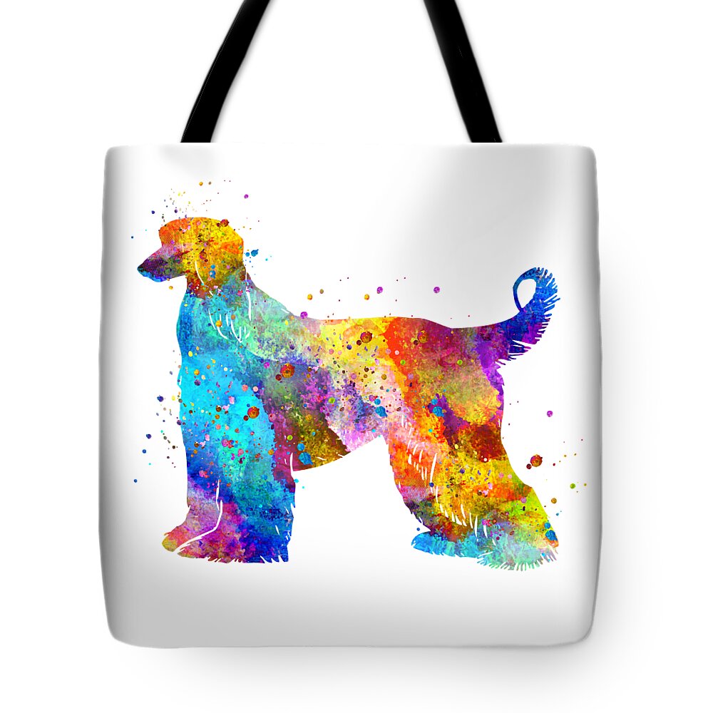 Afghan Hound Tote Bag featuring the painting Afghan Hound by Zuzi 's