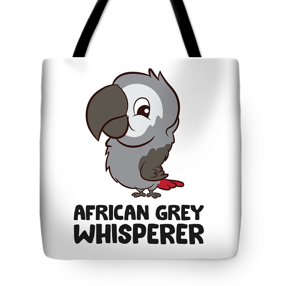African Grey Whisperer Funny African Grey Parrot Tote Bag by EQ Designs -  Fine Art America