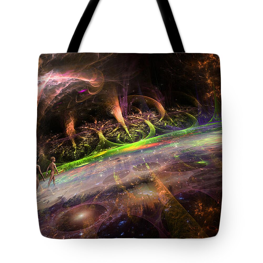 After Life Tote Bag featuring the digital art After Life by Leonard Rubins
