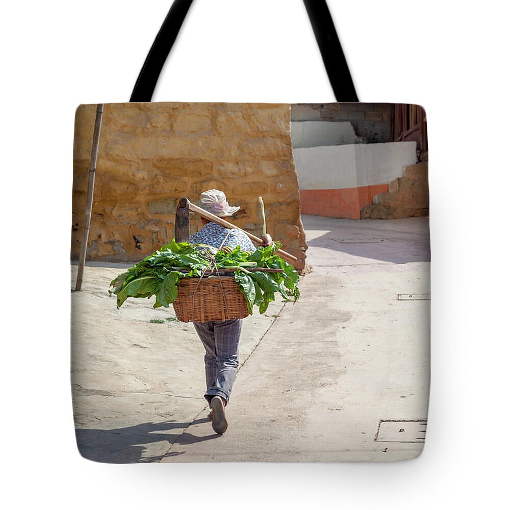 China Tote Bag featuring the photograph After Morning Chores by W Chris Fooshee