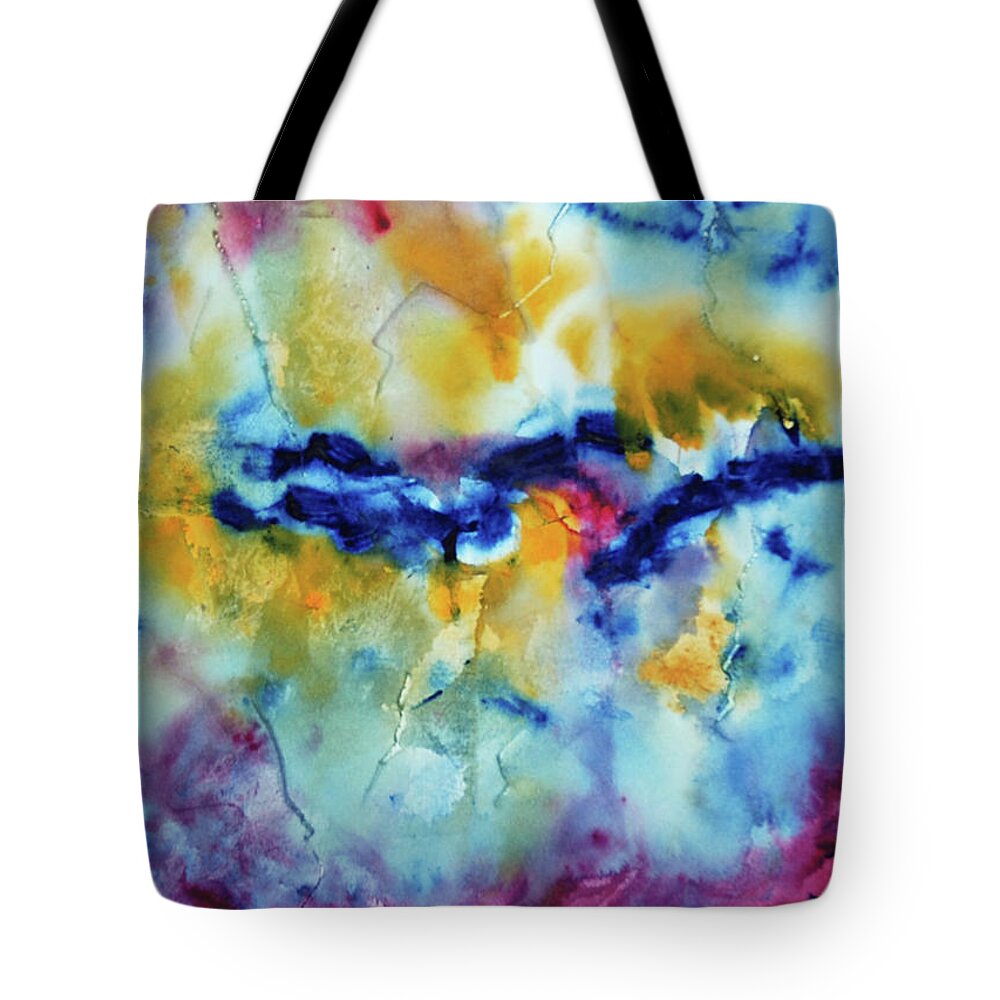 Abstract Tote Bag featuring the painting After Silence by Dick Richards