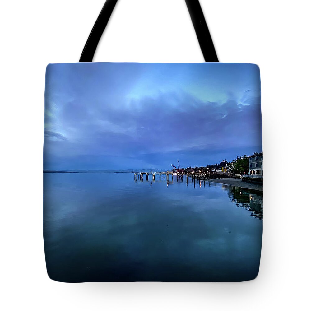 Sunset Tote Bag featuring the photograph After sunset by Anamar Pictures