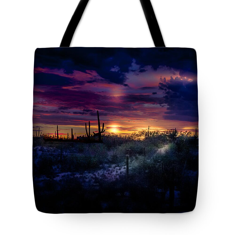 Tucson Tote Bag featuring the photograph After the monsoon by Micah Offman