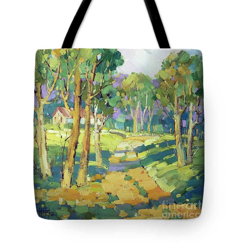 Print Tote Bag featuring the painting Afternoon Shadows by Joyce Hicks