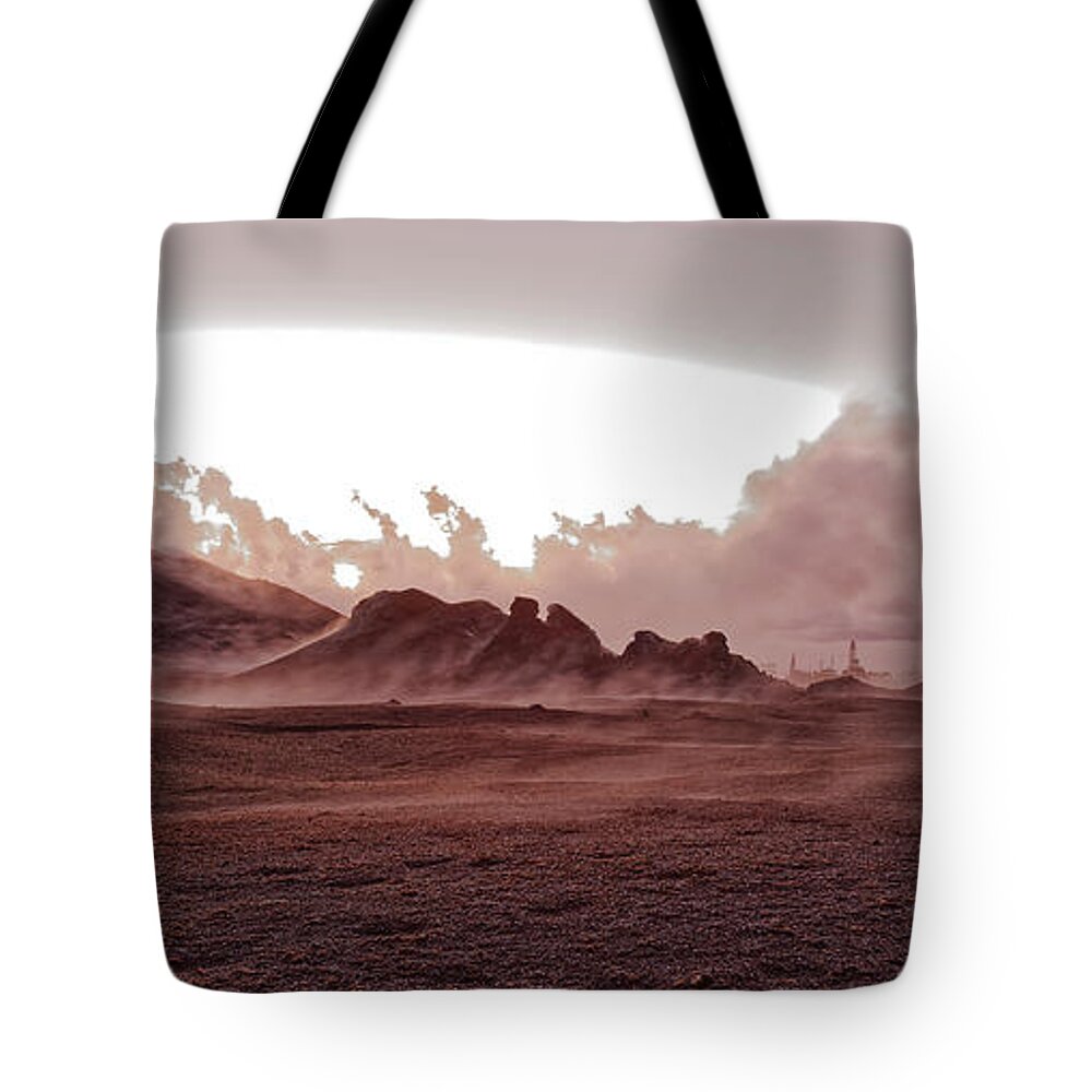 Lava Landscape Tote Bag featuring the photograph Ahu'aila'au at Dawn by Heidi Fickinger