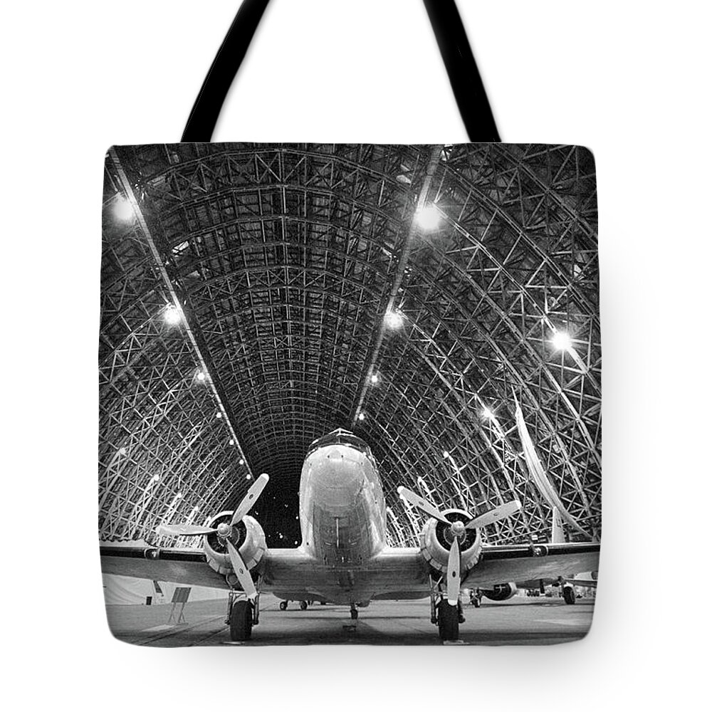 Airplane Tote Bag featuring the photograph Airplane in Tilllamook by Mike Bergen