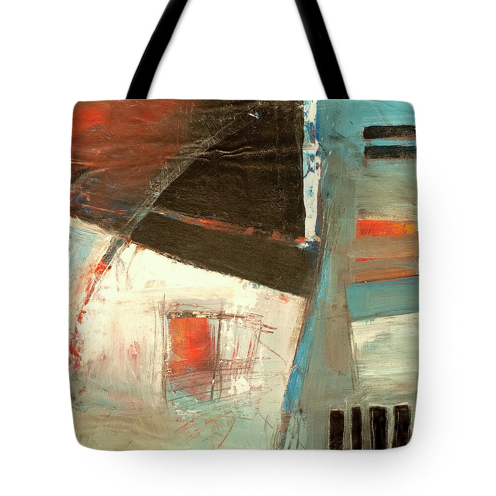 Acoustic Tote Bag featuring the painting Akoustic by Tim Nyberg