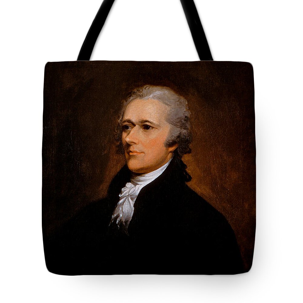 Alexander Hamilton Tote Bag featuring the painting Alexander Hamilton by War Is Hell Store