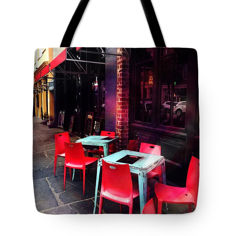 200 Views Tote Bag featuring the photograph Alfresco by Jenny Revitz Soper
