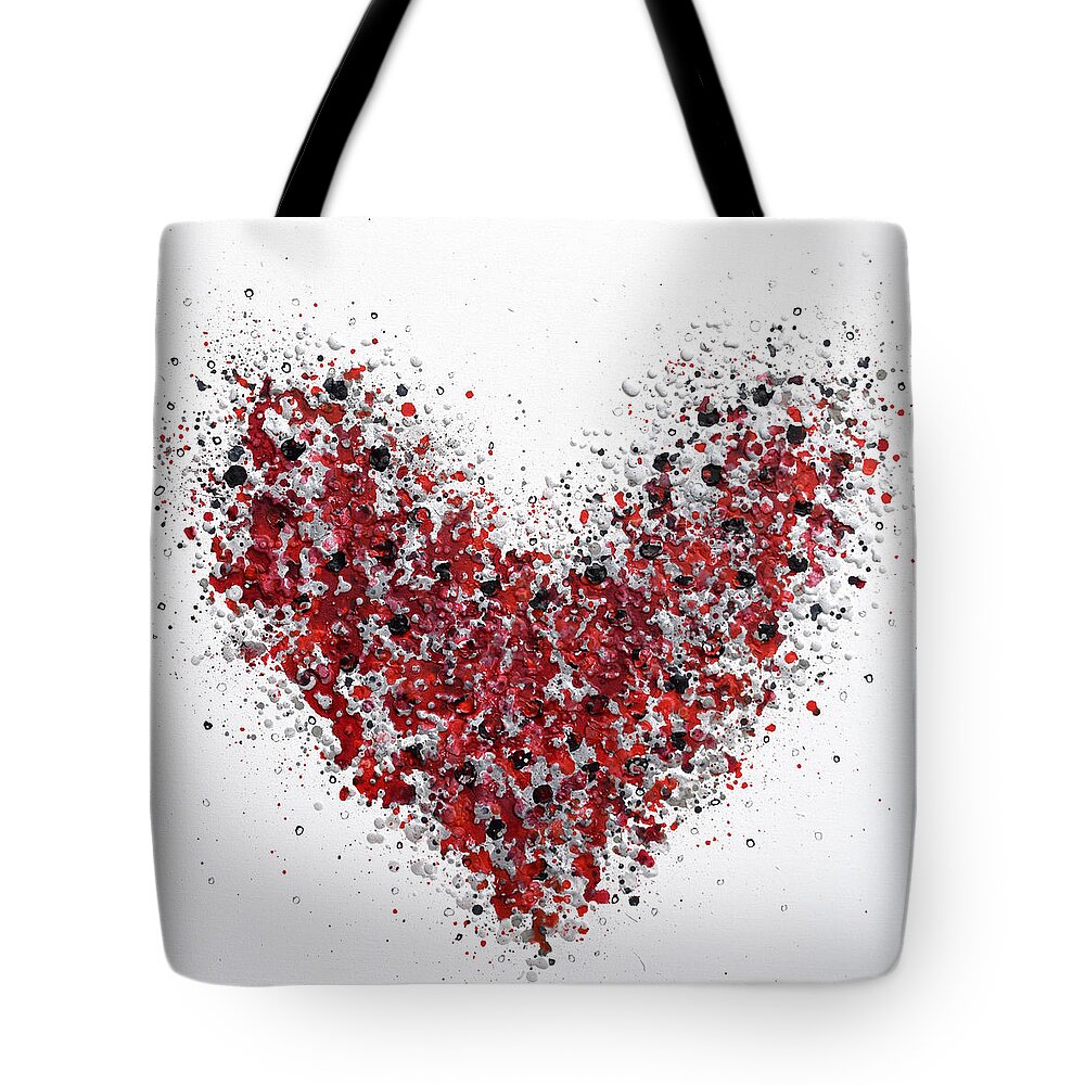 Heart Tote Bag featuring the painting Alizarin Crimson Heart by Amanda Dagg