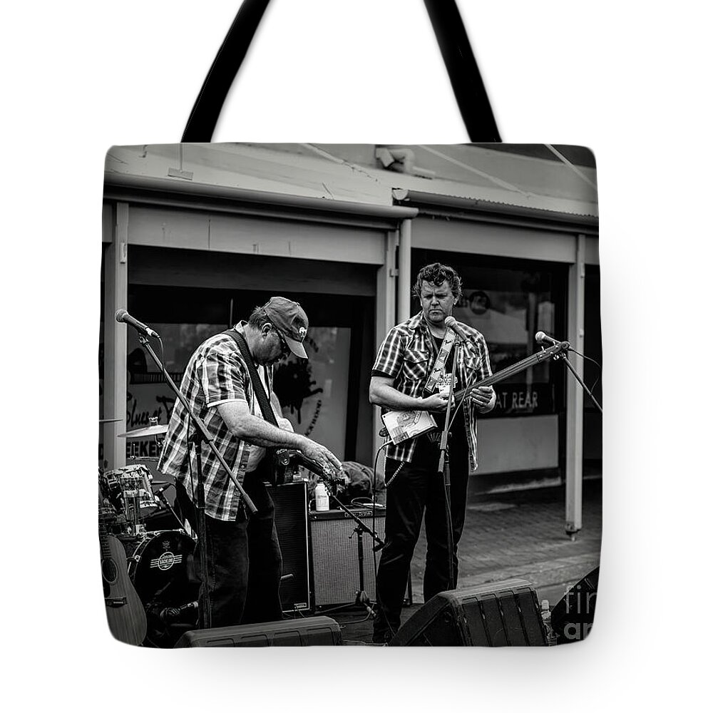 Bridgetown Tote Bag featuring the photograph All About the Blues by Elaine Teague