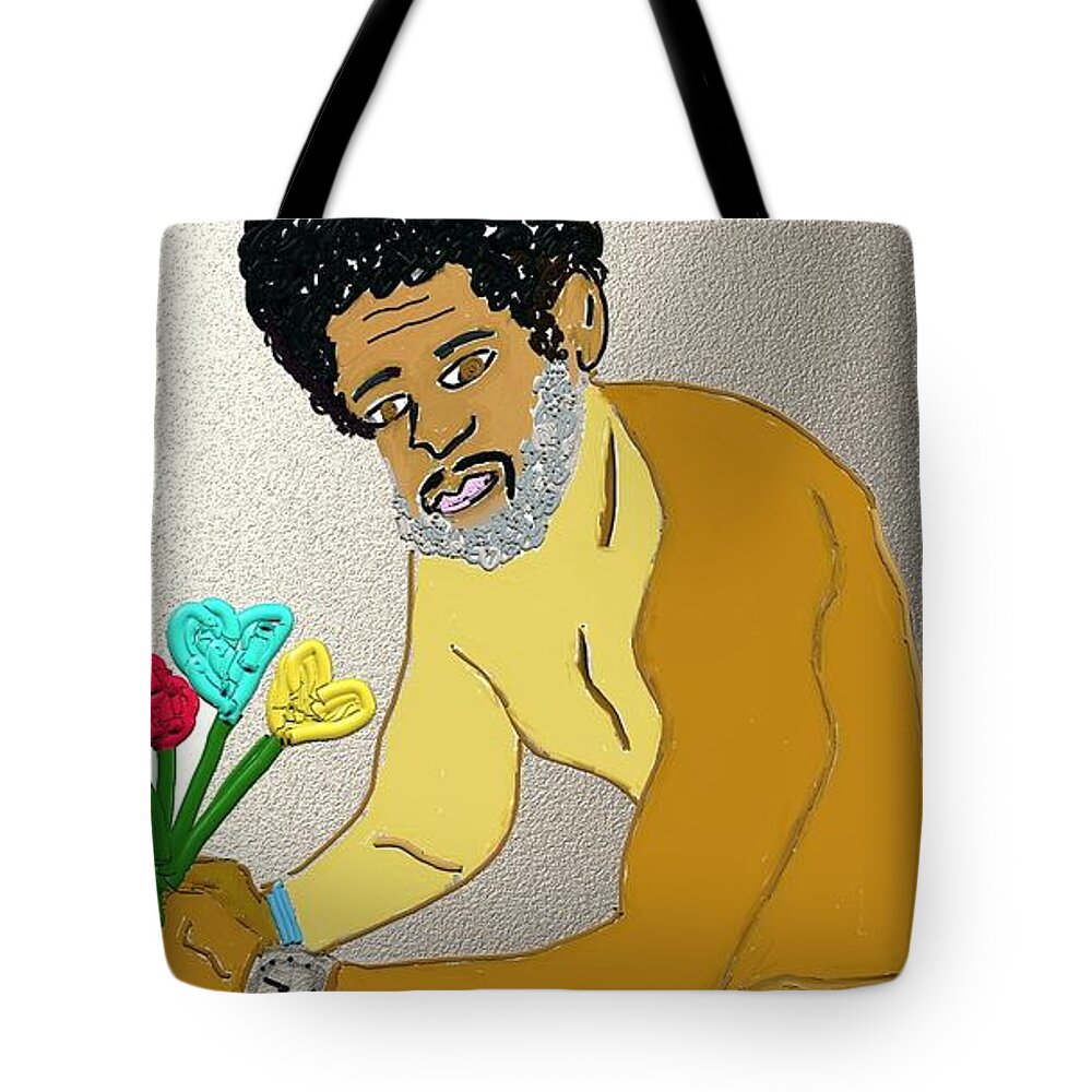 Flowers Tote Bag featuring the digital art All I Have Is Time And Flowers by ToNY CaMM