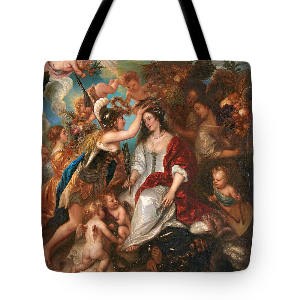 Jan Lievens Tote Bag featuring the painting Allegory of peace by Jan Lievens