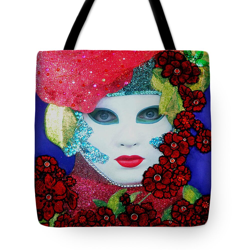 Mixed Media Tote Bag featuring the mixed media Allegro II by Anni Adkins