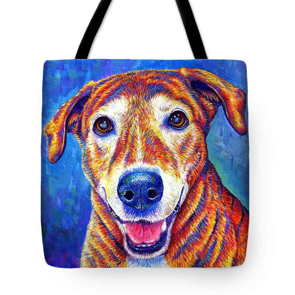 Dog Tote Bag featuring the painting Ally by Rebecca Wang