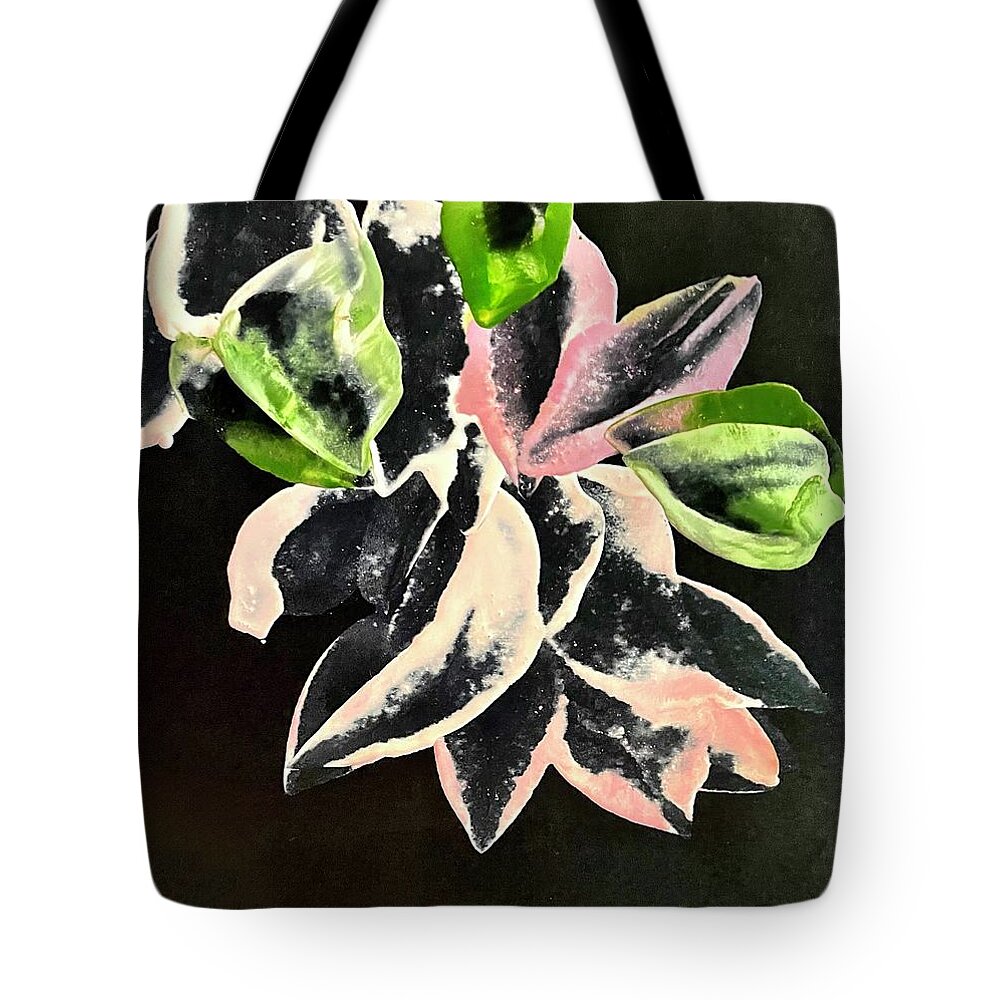 Encaustic Tote Bag featuring the painting Almost Spring by Tommy McDonell