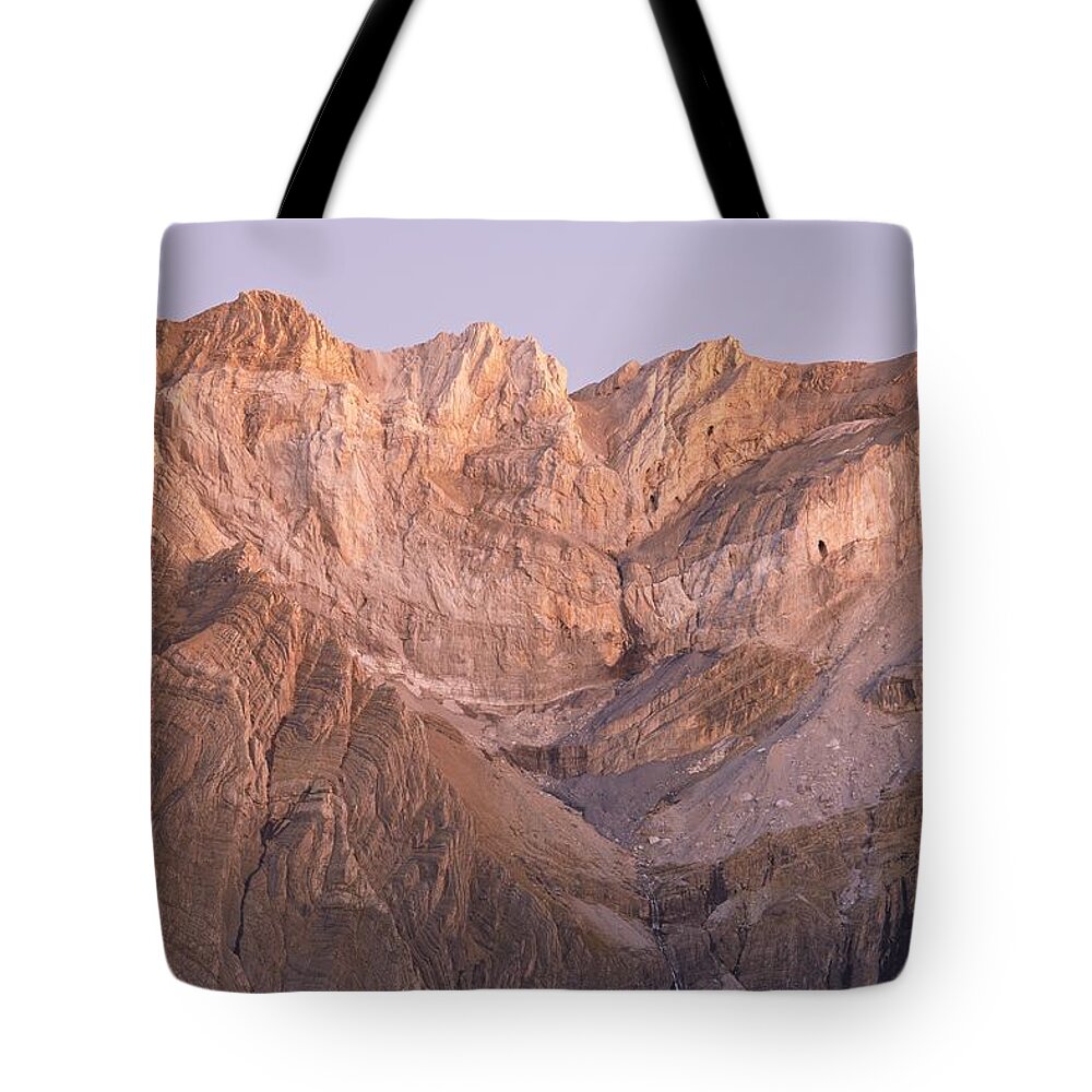 Gavarnie Tote Bag featuring the photograph Alpen glow on Pic de Marbore by Stephen Taylor