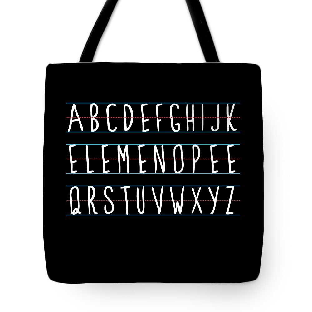 Funny Tote Bag featuring the digital art Alphabet Elemeno by Flippin Sweet Gear