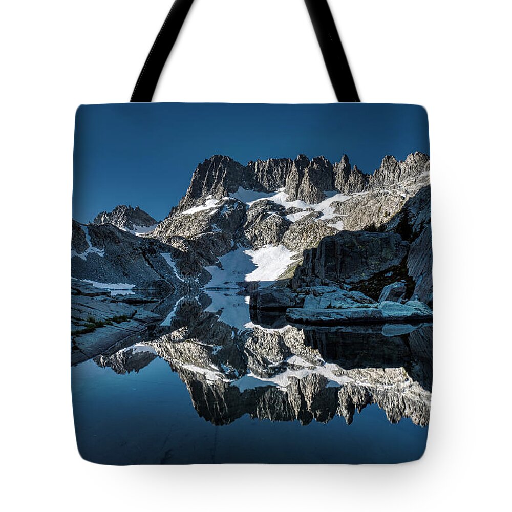 Landscape Tote Bag featuring the photograph Alpine Blue Reflection by Romeo Victor