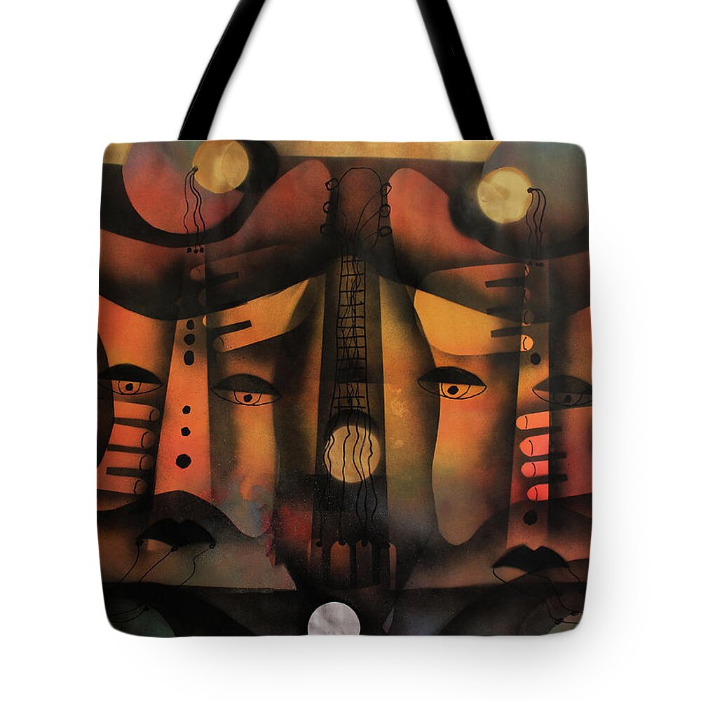 Moa Tote Bag featuring the painting Alter Ego by Solomon Sekhaelelo