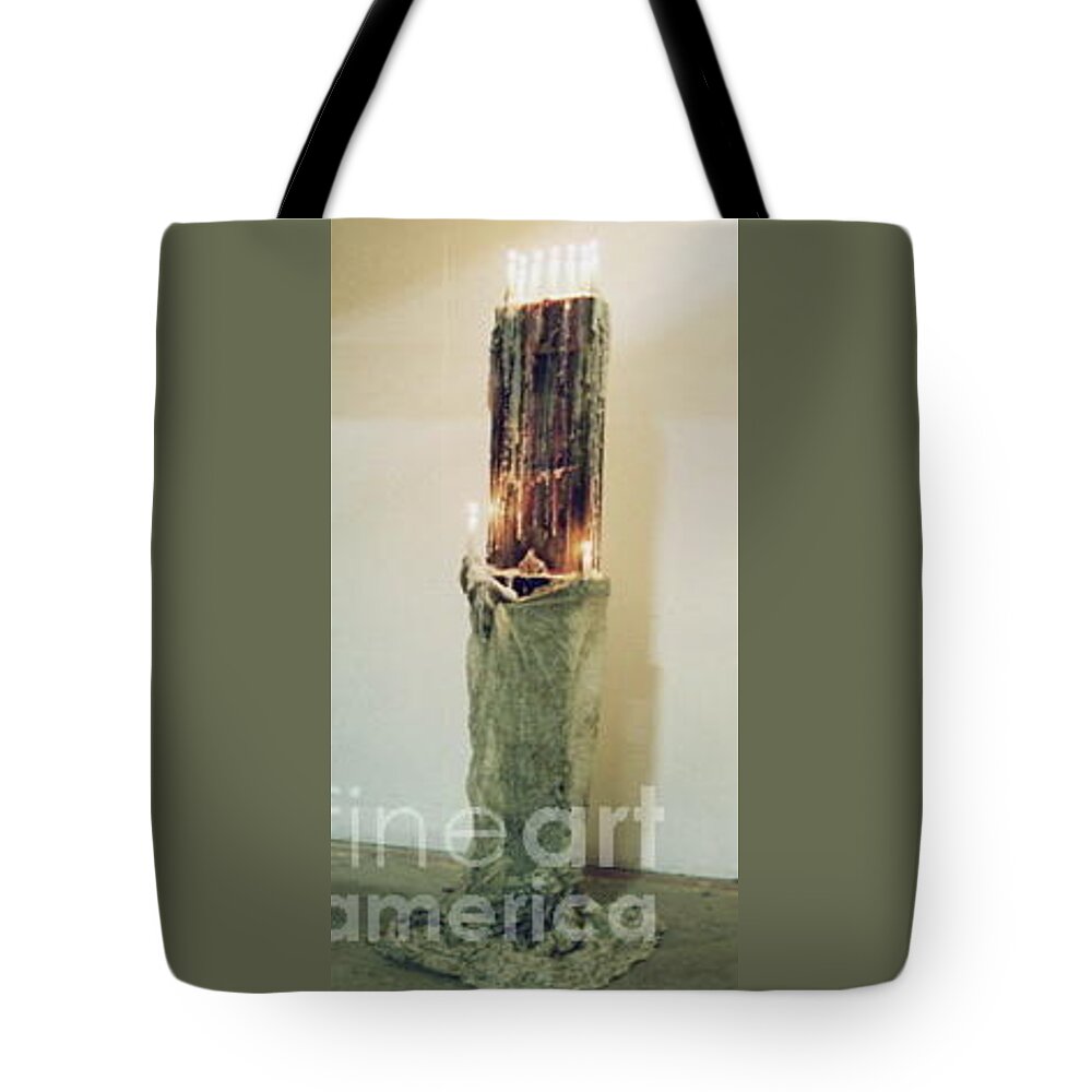  Tote Bag featuring the sculpture Alter space by M Bellavia