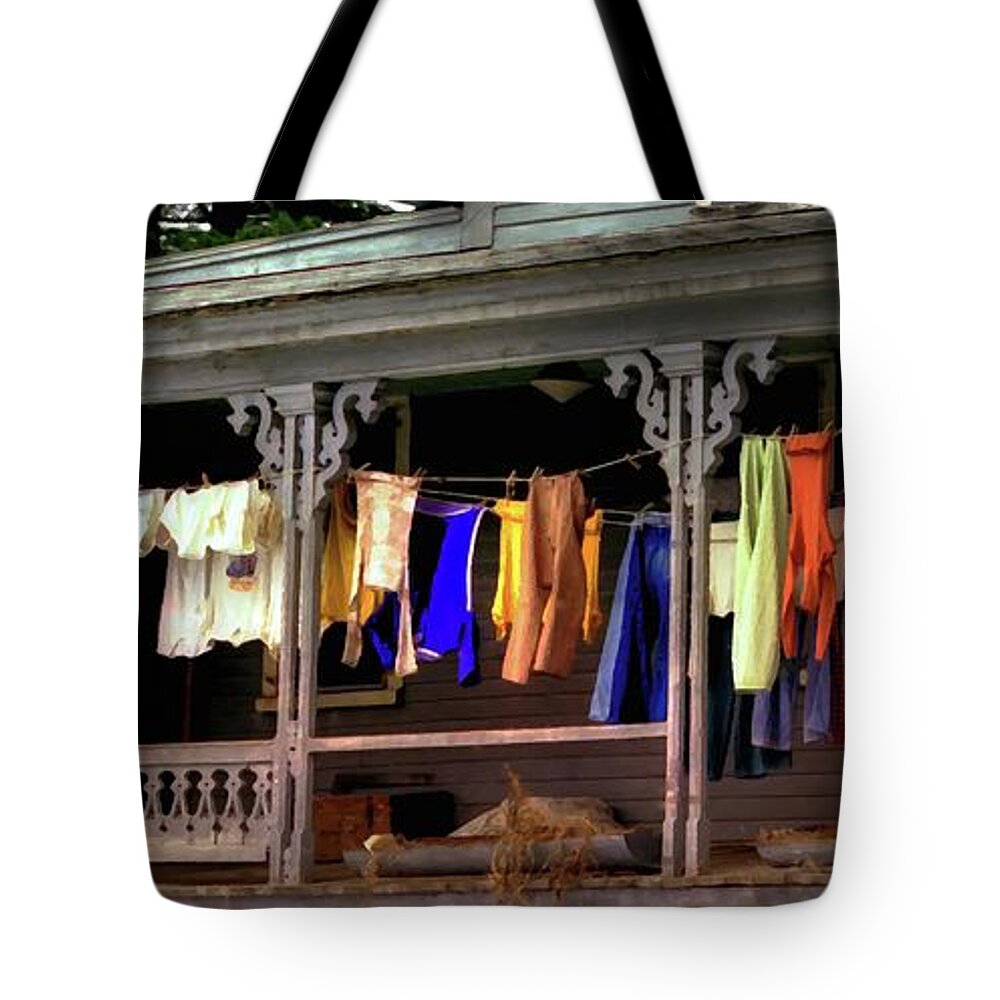 Color Tote Bag featuring the photograph Alton Washday Expressions by Wayne King
