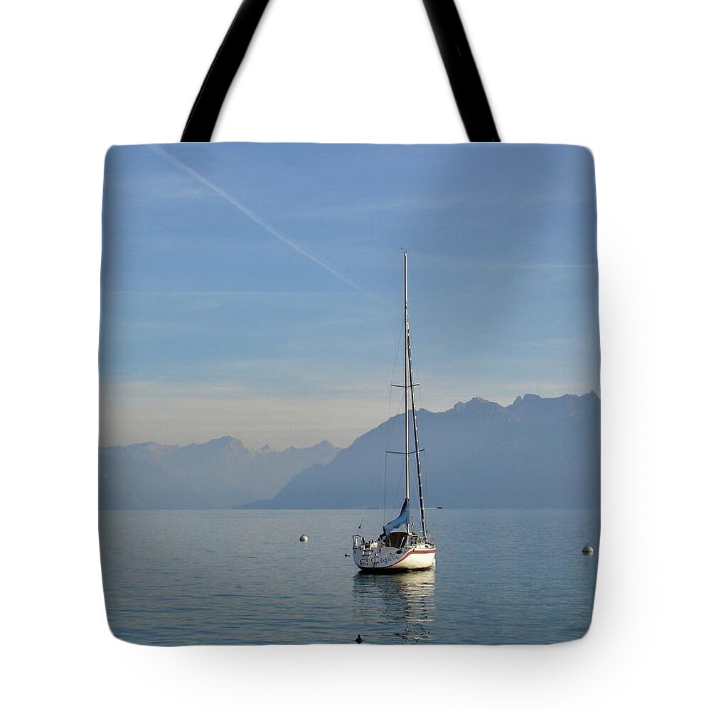 Lausanne Tote Bag featuring the photograph Am Genfersee by Sean Hannon