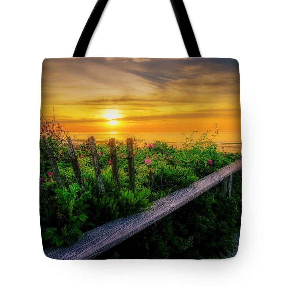 Ogunquit Tote Bag featuring the photograph Amazing Sunrise by Penny Polakoff