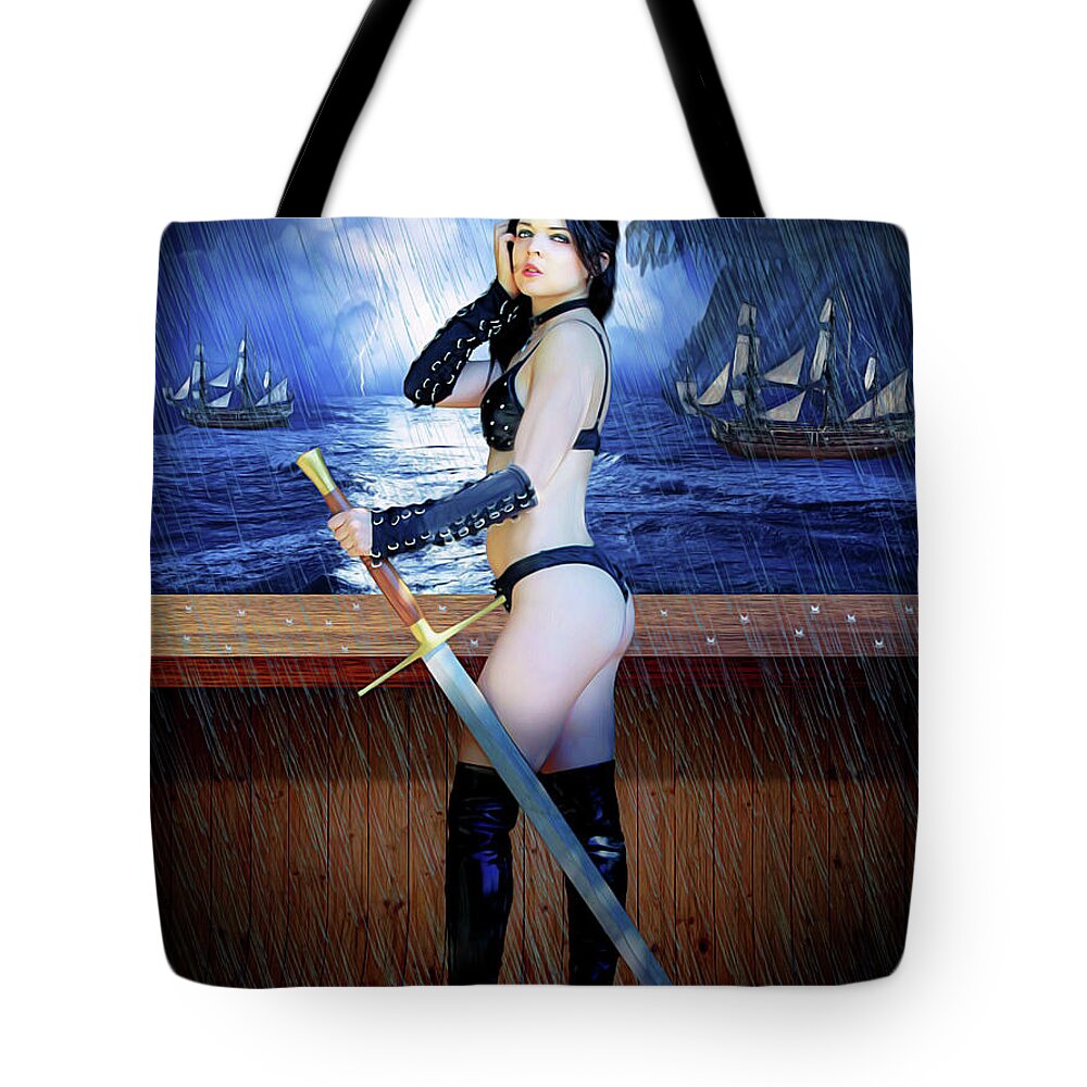 Rebel Tote Bag featuring the photograph Amazon At Sea by Jon Volden