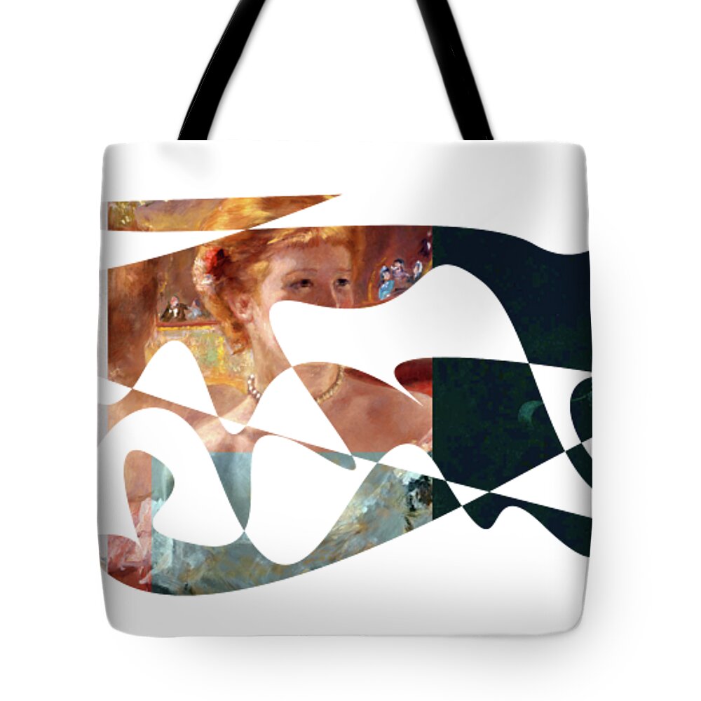 Abstract In The Living Room Tote Bag featuring the digital art American Intellectual 3 by David Bridburg
