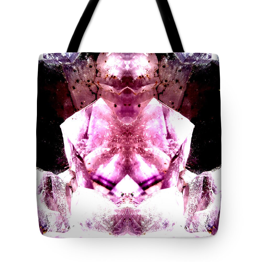 Abastract Tote Bag featuring the painting Amethyst Awareness by Stephenie Zagorski