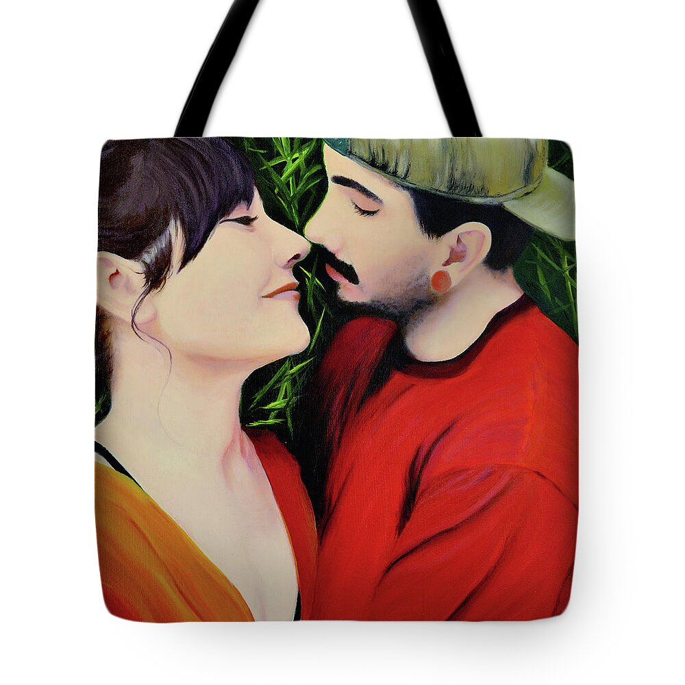 Admiration Tote Bag featuring the painting Amore by Tracy Hutchinson
