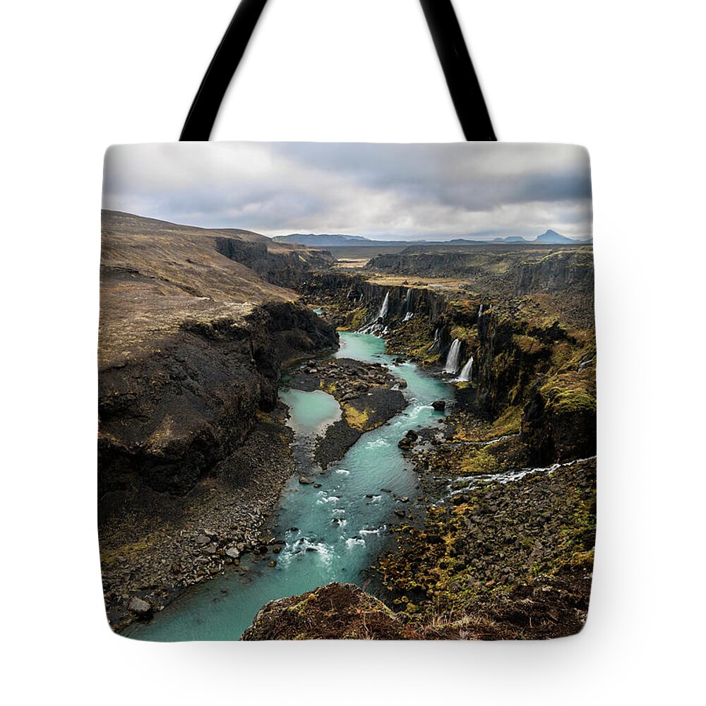 Iceland Tote Bag featuring the photograph Ancient River by David Lee